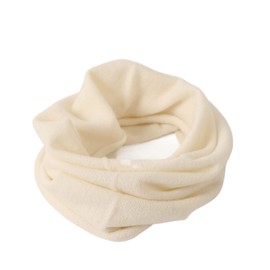 Prettystern Women's Men's Cashmere Loop Scarf Warm Cashmere Round Scarf Knitted Scarf Round Scarf Winter Tube Scarf, White