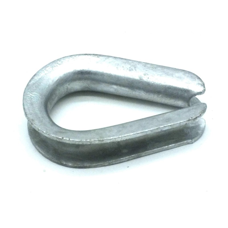 DuraBrite Galvanized Steel Heavy-Duty Cable Thimbles - 3/8" Wire Rope,