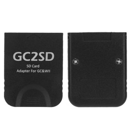 Zopsc for Wii Storage Card Adapter, GC2SD Card Adaptor Card Reader for Wii Consoles, Plug and Play.(Black)