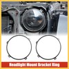 REPAIROCK 1 Pair 7 Inch Round Headlight Mounting Bracket Ring