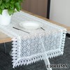 URROMA Rectangular Lace Tablecloth, 60cm*180cm White Table Cover with Lace