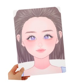 OHPHCALL 4pcs Face Paint Practice Board Reusable Face Painting Template for Makeup Artists Washable Pet Material Realistic Facial Features for Skill Enhancement for Stage and Creative