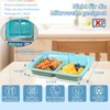 Ehucon Non-Slip Adaptive Scoop Plate with Extra Wall, Leak-proof Melamine
