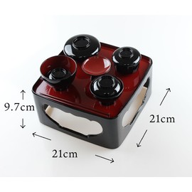 Fujishiro Kogei Japanese Buddhist Utensils, Ritual Services, Lacquerware, Nagamine Dishwasher Safe (Bowl) (7 inches (21.5 cm))