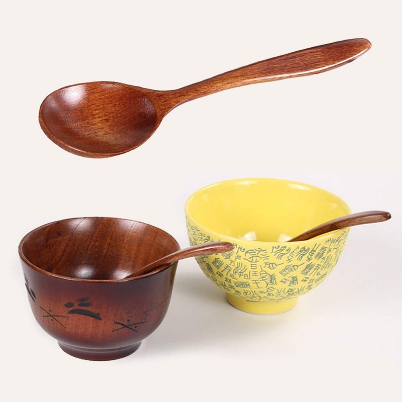 Environmentally-friendly tableware, soup spoons, coffee / tea / honey natural