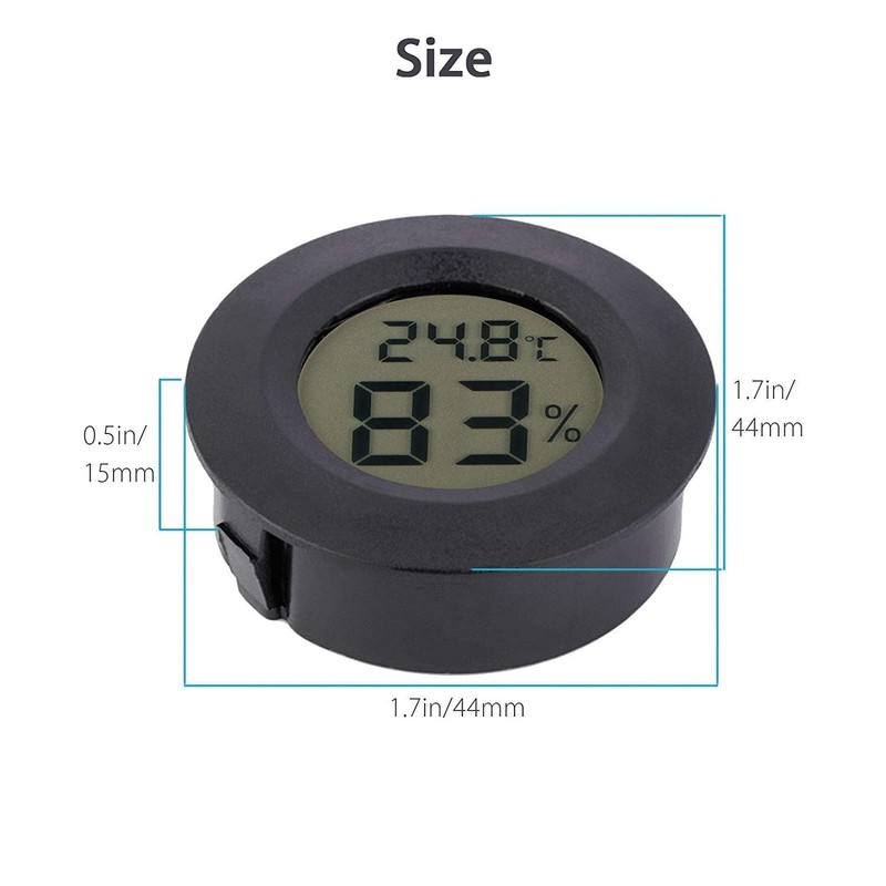 Fasizi 2 x Mini Digital LCD Temperature Humidity Meter Thermometer
