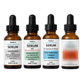 4 Serum Rutina Facial Vitamina C, Niacinamida, Ácido Hialuro                                                                                          