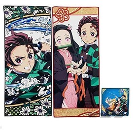 Demon Blade Towel Set ~ Hananohen ~ (Large) x 2 + (Small) x 1, Total 3 Piece Set