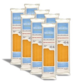 DeLallo Spaghetti Pasta, 1 Pound Bag, 8 Pack, Classic Style, Imported from Italy, Cooks in 9 Minutes, Homemade Recipe, Non-GMO