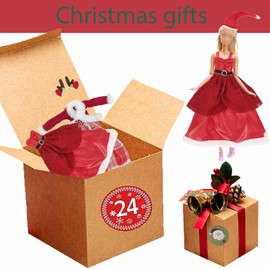 KWHSUN Pack of 4 Clothes for Dolls, Christmas Doll Clothes, Christmas Doll Accessories for 30 cm Doll Accessories, with Skirts, Hats, Scarves