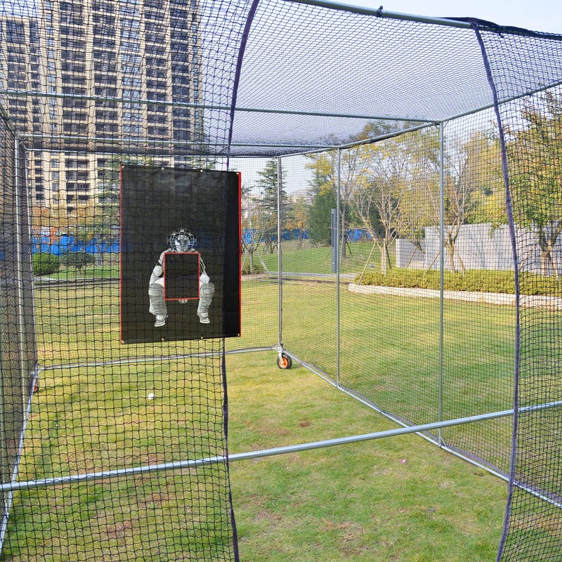 Sharellon Baseball Batting Cage Backstop with Bungee Cords,4x6FT Vinyl Baseball