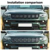 Auto Front Grille Inserts Guard Ring Decorative Trim,Fit forJee-p Compass