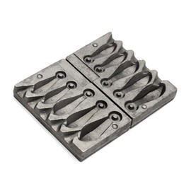 Adygil Bank Sinker Mold with 5 Cavities and 1,2.3-Ounce,Without Handle
