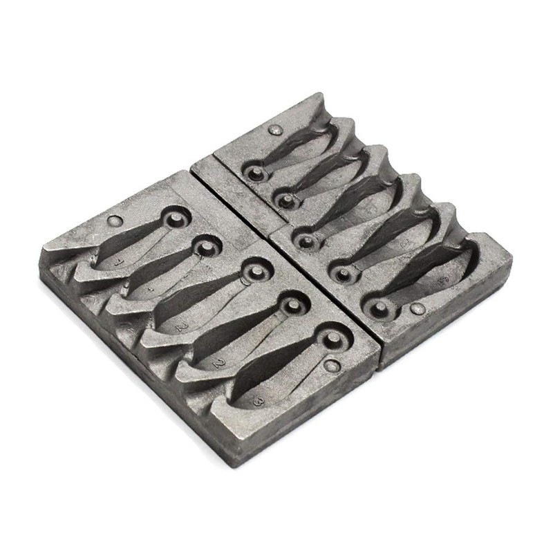 Adygil Bank Sinker Mold with 5 Cavities and 1,2.3-Ounce,Without Handle