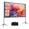 VEVOR Tripod Projector Screen with 2 Stands 100 Inch 160°