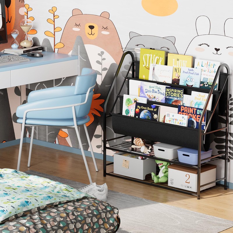 aboxoo Kids Bookshelf Freestanding Bookcase for Living Room, 32 in