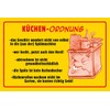 mrdeco Metal Sign 12 x 18 cm Curved Kitchen Tidy
