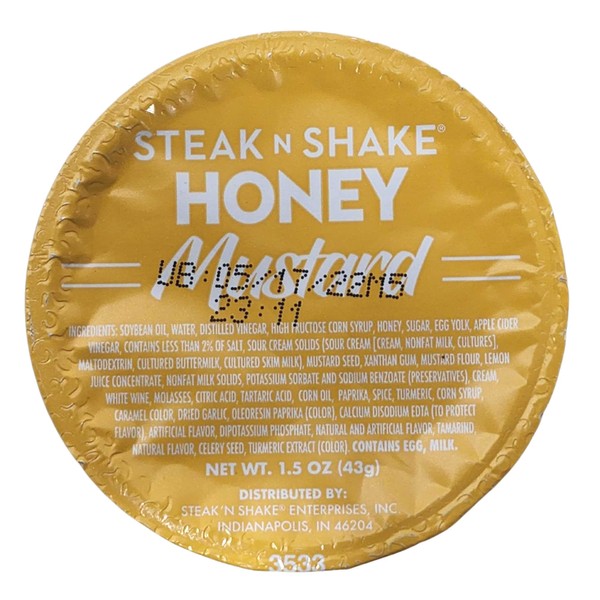 Steak 'n Shake Honey Mustard Sauce Packets for Burgers, Fries,