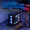 Adjustable CPU Stand,Ventilated PC Stand for Floor/Carpet/Under Desk, 110LBS Computer