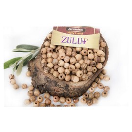 Holyland Olivewood Bead 10mm Round Beads Hand Made Bethlehem (60 Beads) | Rosary Supplies Olive Wood Beads from Israel Palestine Holy Land | with Zuluf Certificate Wooden Beads BEAD009