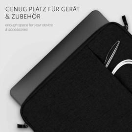 moex Tablet Case for Honor MagicPad 2 - Sleeve Case with Compartment for Accessories, Polyester Fibre Protective Case Minimalist with Zip, Waterproof, Black