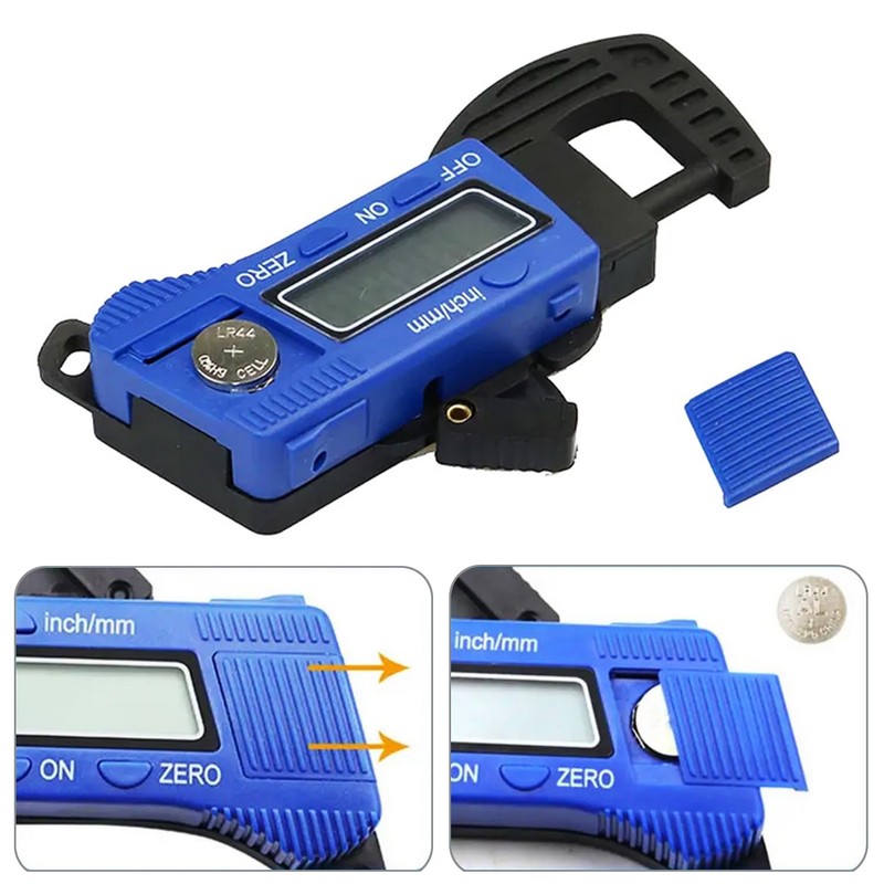 Bestgle Portable Thickness Gauges, 0-12mm Digital Thickness Caliper Micrometer Thickness