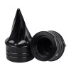 Unbranded Black Twisted Front Axle Cap Nut Covers For Harley