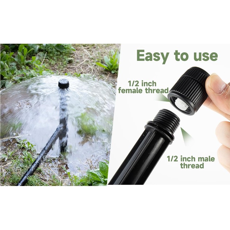 FULAIERGD 10 Pack Sprinkler Bubbler Heads Adjustable Water Flow Mushroom