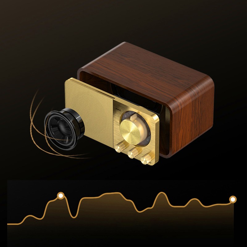 Retro Wood Bluetooth Speaker Clear Sound Quality Mini Portable Wireless