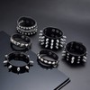 Tornito 4Pcs Spike Studded Rivet Skull Demon Black Punk Rock