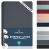BARBONS Fitted Sheet 180 x 200 cm, 100% Cotton Fitted