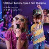 Funsland Karaoke Machine 2 Microphones Kids - Mini Portable Bluetooth