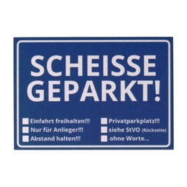 trendaffe Die Scheisse Geparkt! Notes with German Road Traffic Regulations for the Windscreen Set of 50