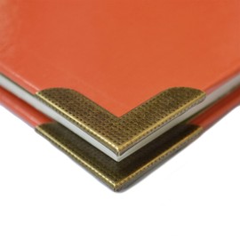 20 Pcs Vintage Bronze Corner Protectors Decorative Metal Covers Antique Safety Guards Retro Right Angle Bracket for Menu Book Photo Album Scrapbook Wood Case Edge Mini Small Size (Side Length:1-1/8")