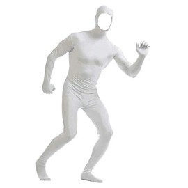 Gaoin - Disfraz de elastano abierto para hombre y mujer, Blanco, X-Large