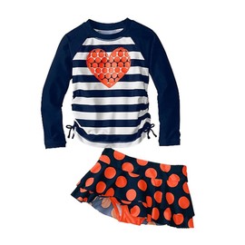 Vivobiniya Kid Girl Swimsuits Girl Two-Piece Swimsuits UPF50+ 2-10Y (10(9 H47.2in), Blue)