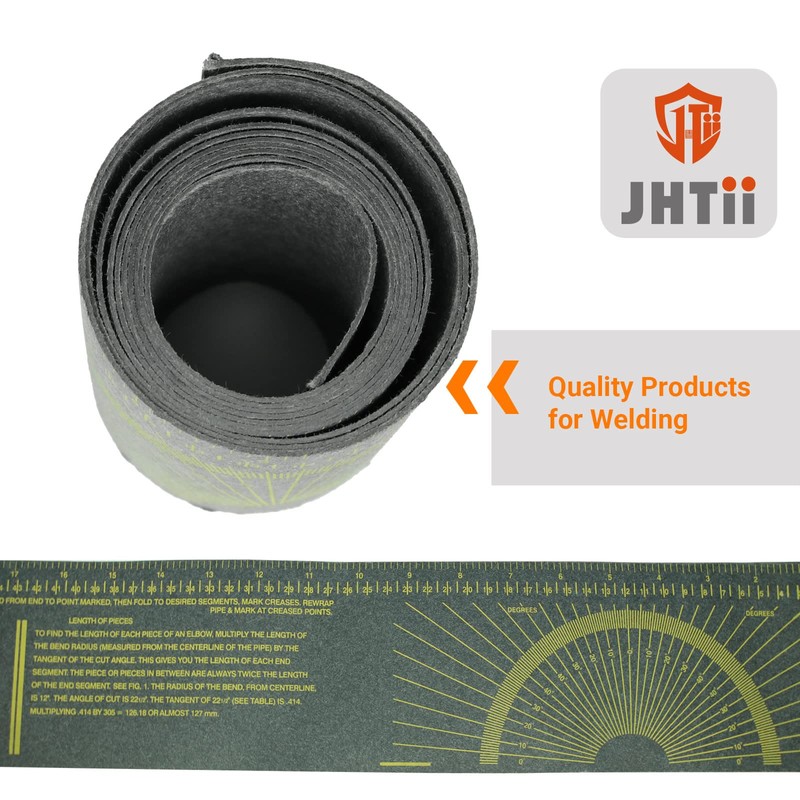 JHTII Pipe Wrap Around, Black Pipe Measuring Tool, Flex Angle