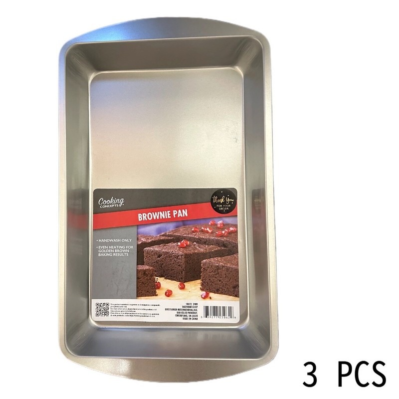 Cooking concept Set of 3 11"×7" Rectangle Baking pans Cookie
