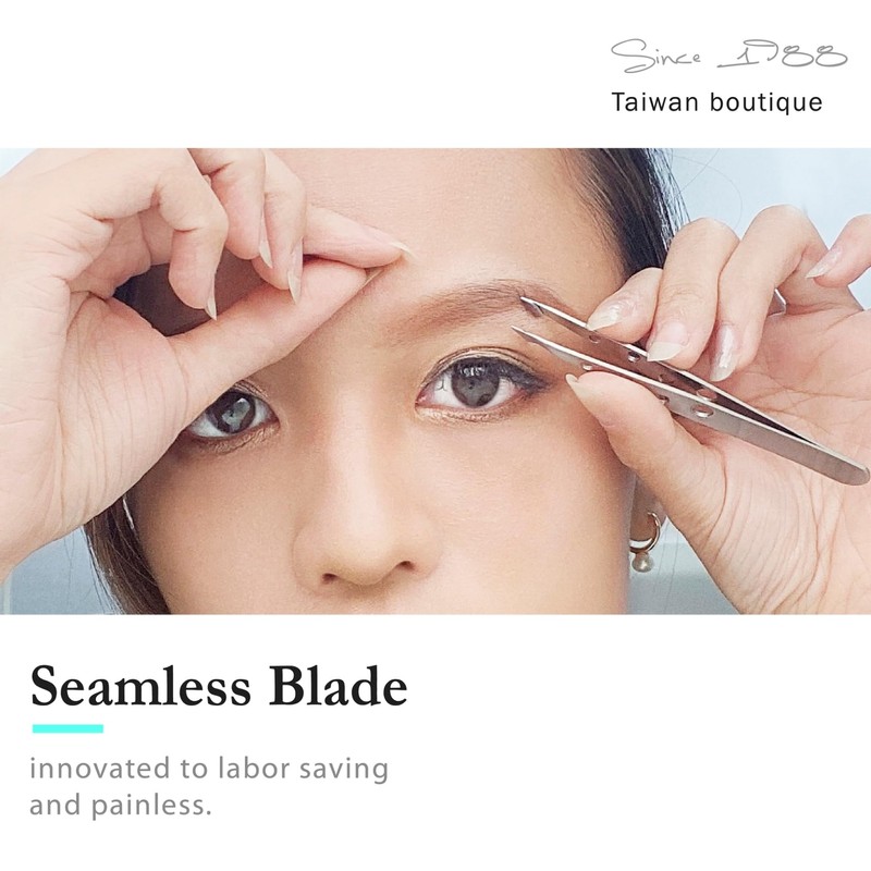 SUNDEN Stainless Steel Slanted Eyebrow Tweezer