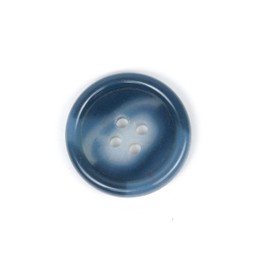 Mibo - 10 botones redondos de melamina para traje y vestido con llanta, 40 L (25 mm) - 4 agujeros, mezcla azul