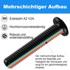 Pack of 20 M4 screws, M4 x 20 mm flat