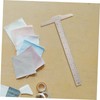 Ciieeo 2pcs Shape Ruler Double Scale Measuring Tool Plastic Drafting