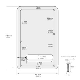 Banworks Electric Guitar 3 Ply Backplate 6-Hole Trem Tremolo Cover for USA/Mexican Standard Strat ST JT/HGB-01 Cream