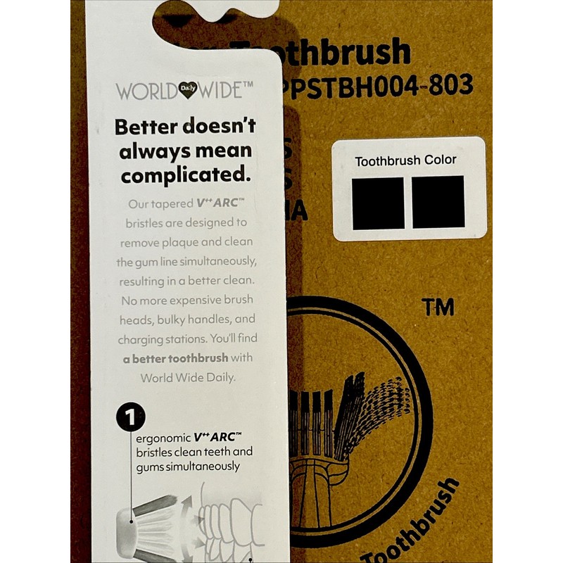 World Wide Daily Toothbrush Case Of 12 Packs- Ultra Soft