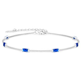 LOUISA SECRET Women's Layered Bracelet with Zirconia Pendants Double Chain Women's 925 Sterling Silver Gold Bracelets Adjustable Valentine's Day Mother's Day Birthday Christmas Gifts for Her Women,