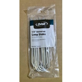 Orbit 10-Pack Orbit 1/2” Universal Metal Loop Stake Drip Irrigation Tubing Stakes