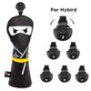 Wooden Golf Headcovers 3 Wooden Headcovers Hybrid Headcover Embroidery Ninja