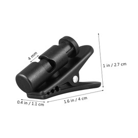 BIUDECO 3pcs Rotatable Earphone Cable Clip for Clothing Headphone Wire Holder Black Cable Clamp for Organizing Headset Wires