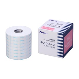 Nitoms Kino White Strong for Overlapping Application High Breathability Non-Woven Adhesive Bandage Catheter Tube Drain Gauze Patch Fixing 3.0 inches (7.5 cm) x 32.8 ft (10 m) 1 Roll B5107