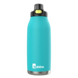 Bubba Radiant Stainless-Steel Pop-Up Straw, 40oz Water Bottle, Medium, Rubberized Scuba
